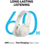 ⁦אוזניות קשת soundcore Q11i On-Ear בצבע לבן⁩ – תמונה ⁦2⁩