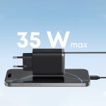 ⁦מטען קיר משולב כבל Anker Nano Charger 35W with USB-C cable בצבע שחור⁩ – תמונה ⁦6⁩