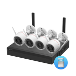 ערכת NVR אלחוטית עם דיסק 1T עם 4 מצלמות צינוור H3C