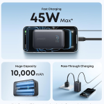 ⁦סוללת גיבוי ניידת Anker Nano 45W built-In USB-C Cable 10000mAh⁩ – תמונה ⁦5⁩