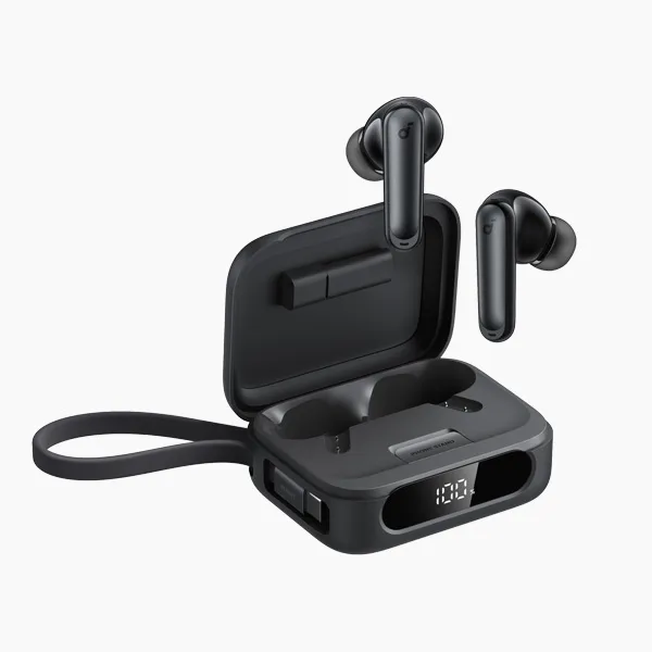 אוזניות אלחוטיות עם מטען נייד מובנה soundcore P41i TWS בצבע שחור - תמונה נוספת