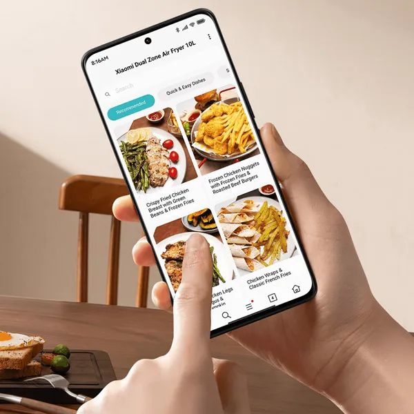 סיר טיגון באוויר חם 10 ליטר שיאומי Xiaomi Dual Zone Air Fryer 10L - תמונה נוספת