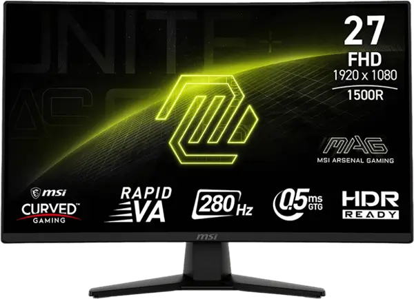 מסך מחשב MSI MAG 274CXF 27 inch/VA/0.5ms/280HZ/FHD/HDMI-DP-SpkOut