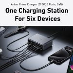 ⁦עמדת טעינה עוצמתית 6 יציאות Anker Prime Charger 200W 6 Ports GaN A2683⁩ – תמונה ⁦2⁩