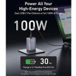 ⁦מטען קיר עוצמתי 3 יציאות Anker Prime Charger 100W⁩ – תמונה ⁦3⁩