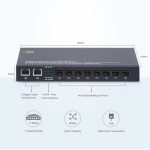 מתג גיגה אופטי 8 SFP + 2 RJ45