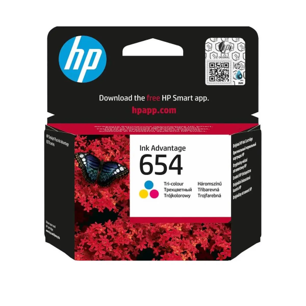 ראש דיו צבעוני מקורי HP 654 7FP38UE 200 דפים