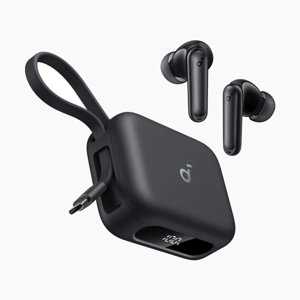 אוזניות אלחוטיות עם מטען נייד מובנה soundcore P41i TWS בצבע שחור - תמונה נוספת