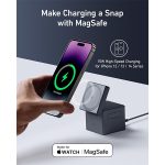 ⁦קוביית טעינה רב-תכליתית Anker 3-in-1 Cube with MagSafe Y1811⁩ – תמונה ⁦5⁩