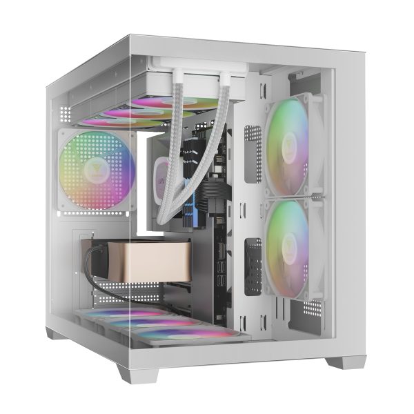 מארז מחשב לבן GAMDIAS AURA GC10M V2 ARGB WH