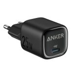 מטען קיר קומפקטי Anker USB-C Wall Charger 25W בצבע שחור