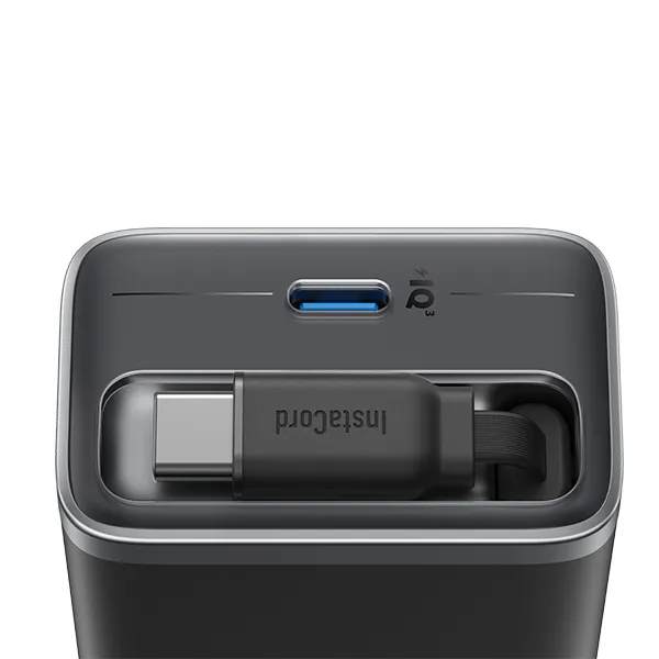 מטען קיר משולב כבל Anker Nano Charger 35W with USB-C cable בצבע שחור - תמונה נוספת