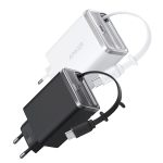 מטען קיר משולב כבל Anker Nano Charger 35W with USB-C cable בצבע שחור