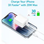 ⁦מטען קיר 20W עם כבל Anker Charger 20W USB-C⁩ – תמונה ⁦5⁩