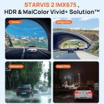 ⁦מצלמת רכב חכמה דו-כיוונית 70mai Dash Cam A510-1⁩ – תמונה ⁦3⁩