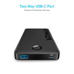 ⁦סוללת גיבוי Anker 323 Power Bank 10000mA בצבע שחור⁩ – תמונה ⁦3⁩