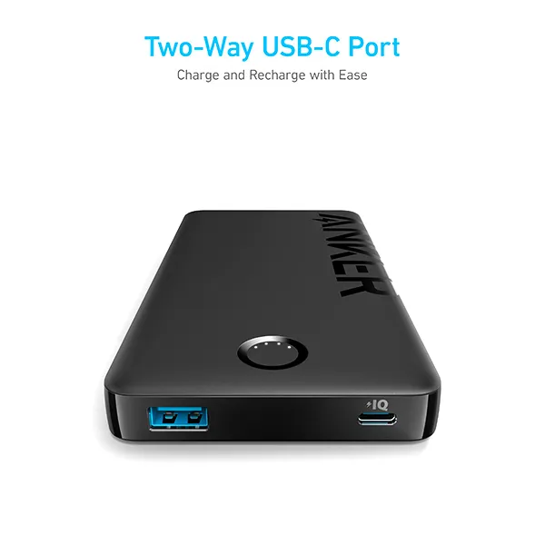 סוללת גיבוי Anker 323 Power Bank 10000mA בצבע שחור - תמונה נוספת