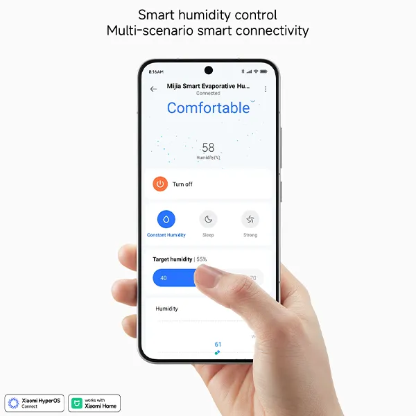 מכשיר אדים חכם שיאומי דגם Mijia Smart Evaporative Humidifier Pro - תמונה נוספת