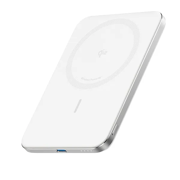 סוללת גיבוי אלחוטית Anker Nano Slim 5000mAh בצבע לבן