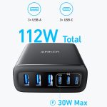 ⁦מטען עוצמתי 6 יציאות Anker Charger 112W GaN⁩ – תמונה ⁦2⁩