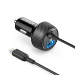 ⁦מטען לרכב Anker Elite USB PORT+Lightning Cable 24W A2214⁩ – תמונה ⁦2⁩