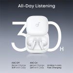 ⁦אוזניות ANC מתקדמות soundcore Liberty Buds בצבע לבן⁩ – תמונה ⁦3⁩