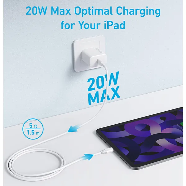 מטען קיר Anker 313 Charger 20W - תמונה נוספת