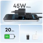 ⁦מטען קיר Anker Nano Charger 45W בצבע שחור⁩ – תמונה ⁦3⁩