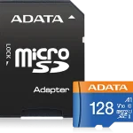 כרטיס זכרון בנפח 128GB כולל מתאם ADATA Premier Micro SDXC UHS-I AUSDX128GUICL10A1-RA1 SD