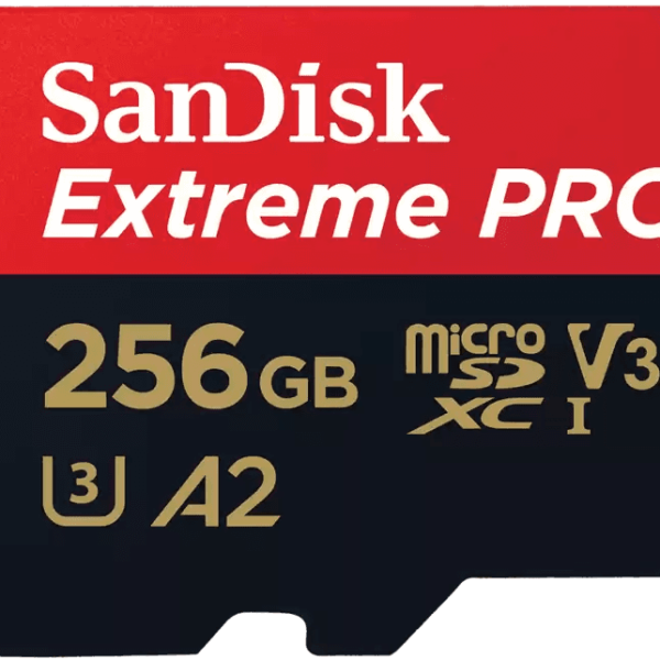כרטיס זיכרון עם מתאם SanDisk Extreme Pro A2 MicroSDXC SDSQXCD-256G-GN6MA
