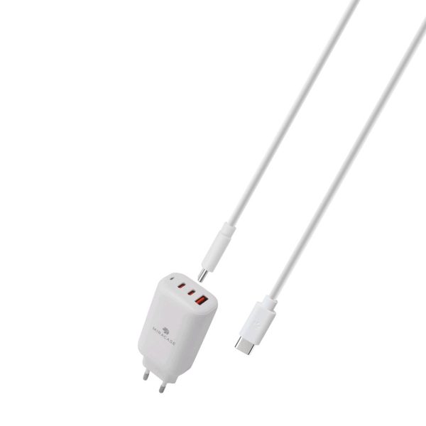 מטען קיר כולל כבל Miracase MWC65PD2 Type C To Type-C