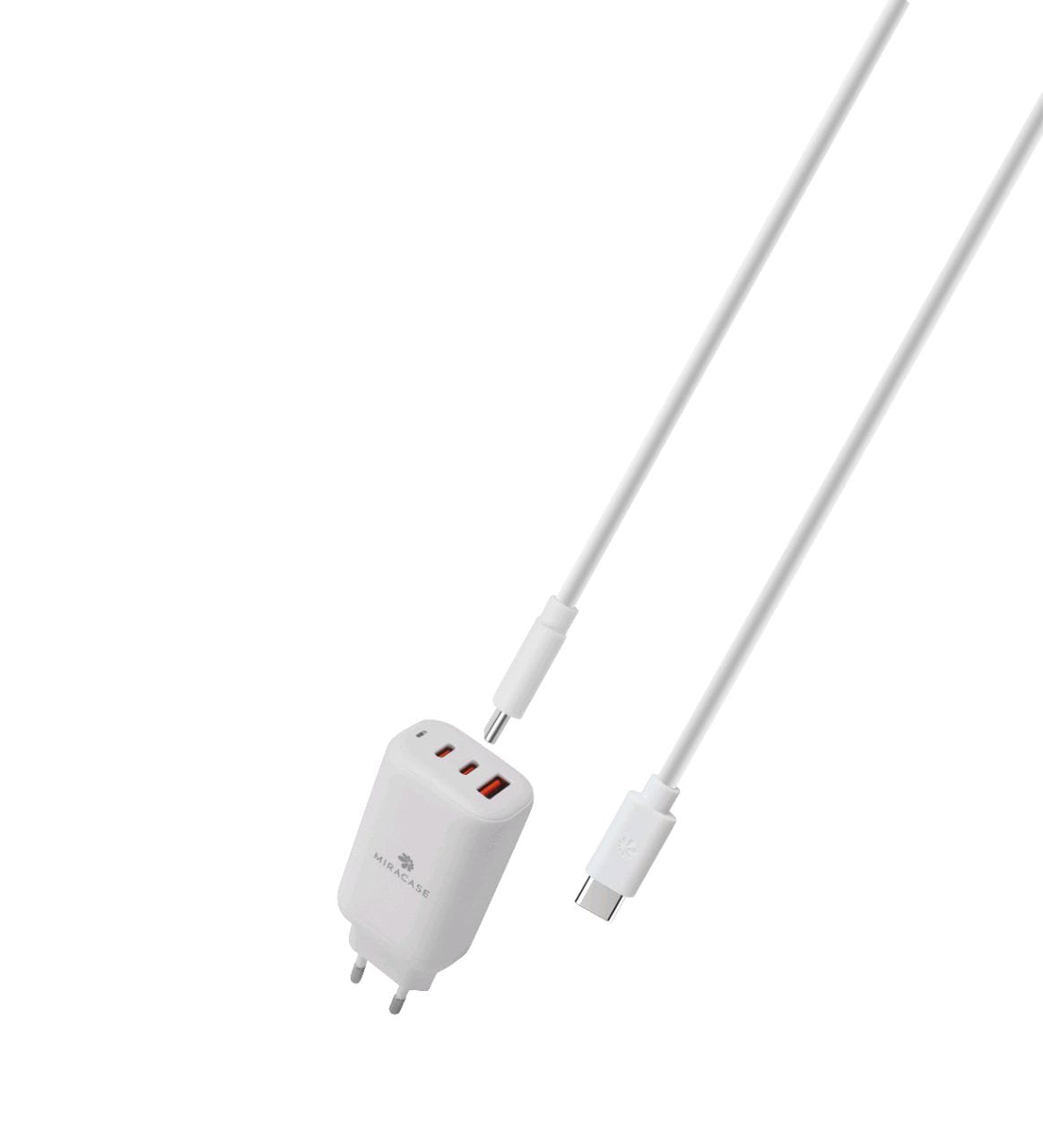 product-859738-1 מטען קיר כולל כבל Miracase MWC65PD2 Type C To Type-C – תמונה 1