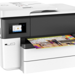 מדפסת משולבת אלחוטית בפורמט רחב HP Officejet Pro 7740