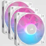 קיט שלושה מאווררים + בקר  Corsair iCUE LINK RX120 RGB 120mm Triple Starter Kit White