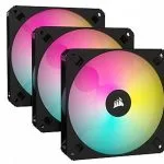 קיט שלושה מאווררים למארז שחור Corsair iCUE AR120 RGB 120mm