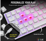 ⁦מקלדת מכנית לבנה Corsair K65 White RGB MINI 60%⁩ – תמונה ⁦2⁩
