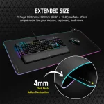 משטח מואר לעכבר-CORSAIR MM700 RGB Extended – תמונה 3