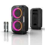 בידורית + 2 מיקרופונים W-KING T9 PRO 120W
