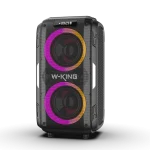 ⁦בידורית + 2 מיקרופונים W-KING T9 PRO 120W⁩ – תמונה ⁦2⁩