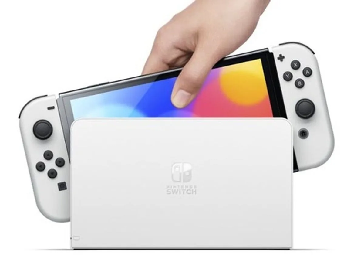 ⁦קונסולה נינטנדו לבן  Nintendo Switch OLED⁩ – תמונה ⁦2⁩