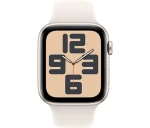 ⁦שעון חכם Apple Watch SE (Gen2) GPS 44mm Starlight Aluminium Case with Sport Band - M/L⁩ – תמונה ⁦2⁩
