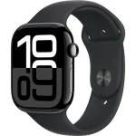 שעון חכם Apple Watch Series 10 GPS 46mm Jet Black Aluminium Case with Black Sport Band - M/L