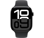 ⁦שעון חכם Apple Watch Series 10 GPS 46mm Jet Black Aluminium Case with Black Sport Band - M/L⁩ – תמונה ⁦2⁩