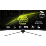 מסך מחשב קעור MSI MAG 345CQR 34inch/UWQHD/180HZ/VA/1ms/HDMI-DP/Curved