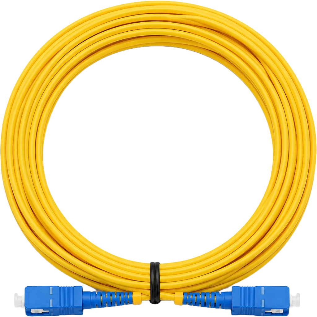 מגשר אופ' SC-UPC/SC-UPC OS2 SM Duplex צהוב 10מ'