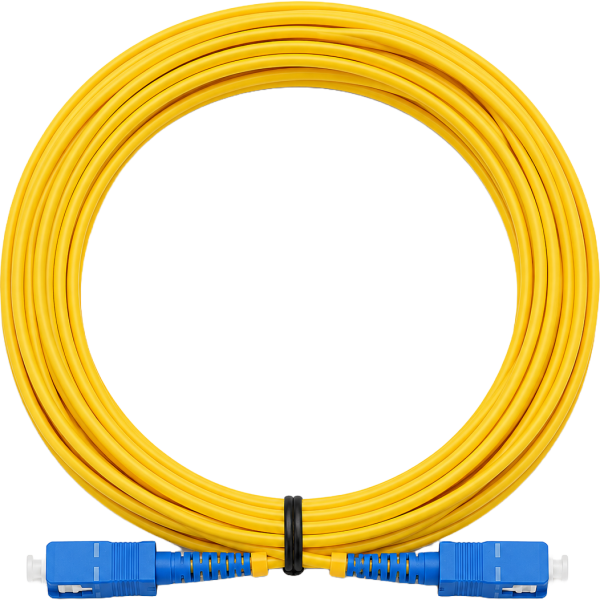 מגשר אופ' SC-UPC/SC-UPC OS2 SM Duplex צהוב 10מ'