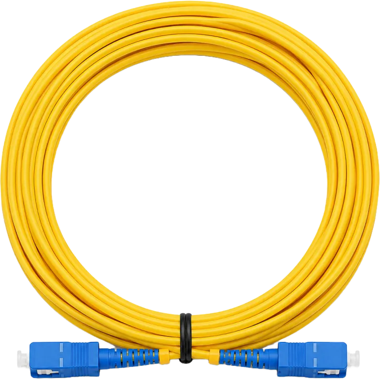 מגשר אופ' SC-UPC/SC-UPC OS2 SM Duplex צהוב 10מ'