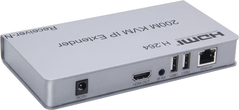 מרחיק USB+HDMI על גבי רשת 200 מטר כולל IR+IP -מקלט (RX)בלבד
