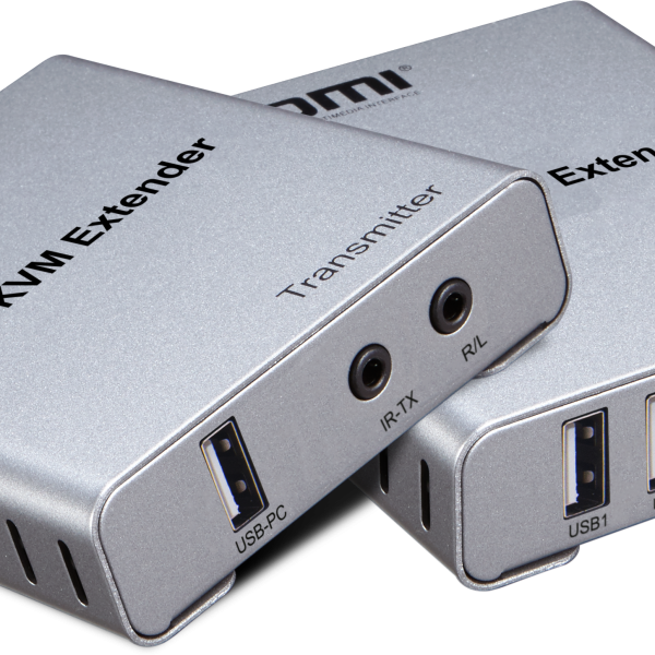 מרחיק USB+HDMI KVM כולל אודיו על גבי רשת 60 מטר כולל IR