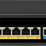 רכזת 8 פורט 10/100 POE + אפלינק גיגה נחושת + X2אופטי. 120W